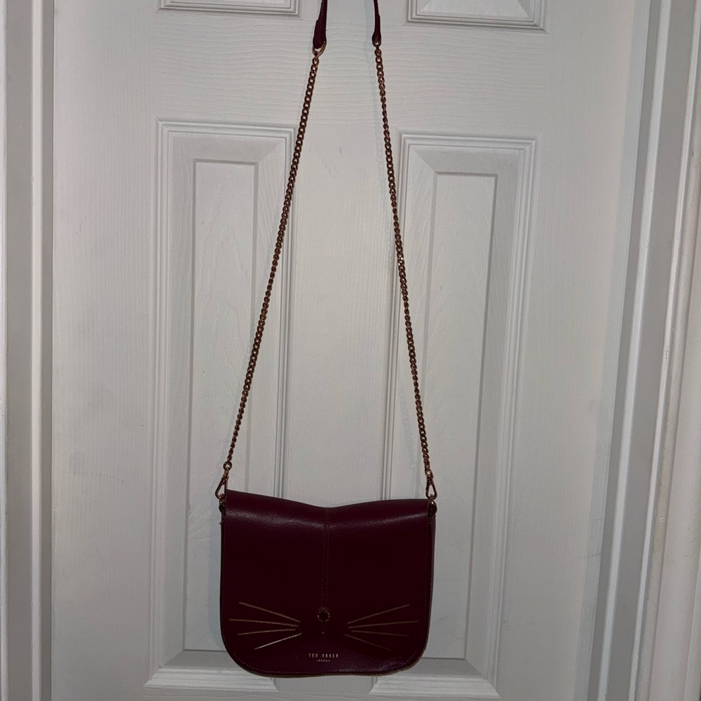 Ted Baker Cat Burgundy Crossbody Bag
